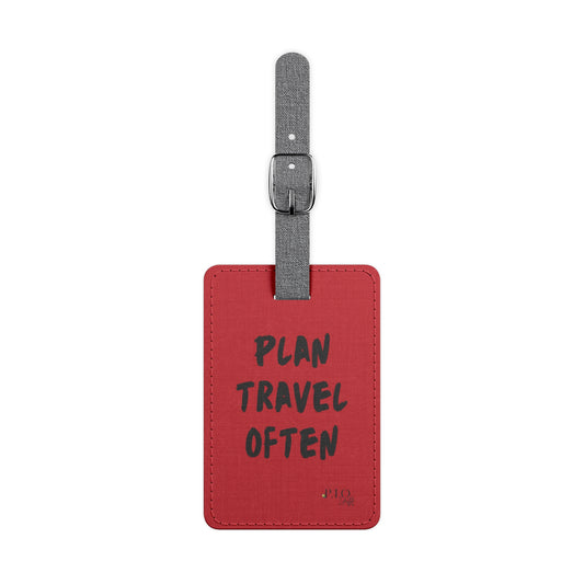 Plan Travel Often Luggage Tag (Red)