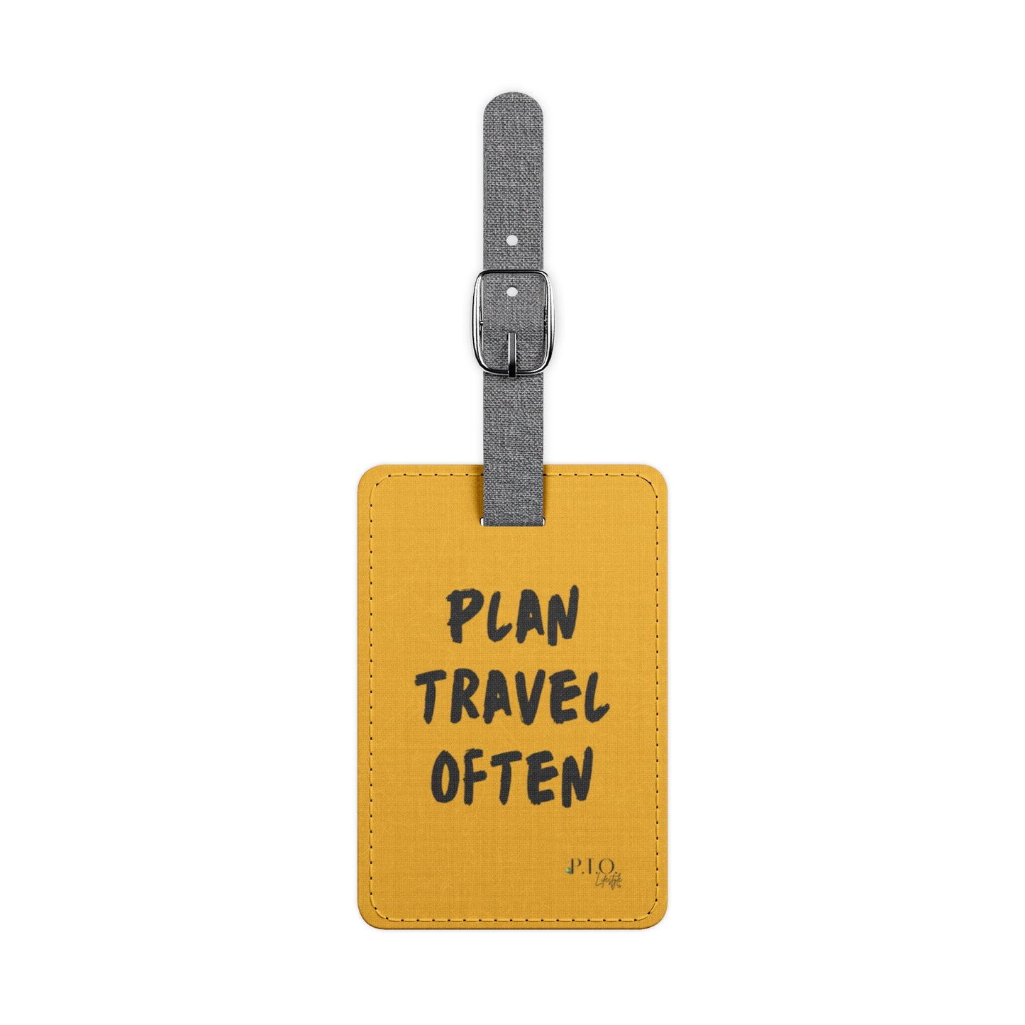 Plan Travel Often Luggage Tag (Yellow)