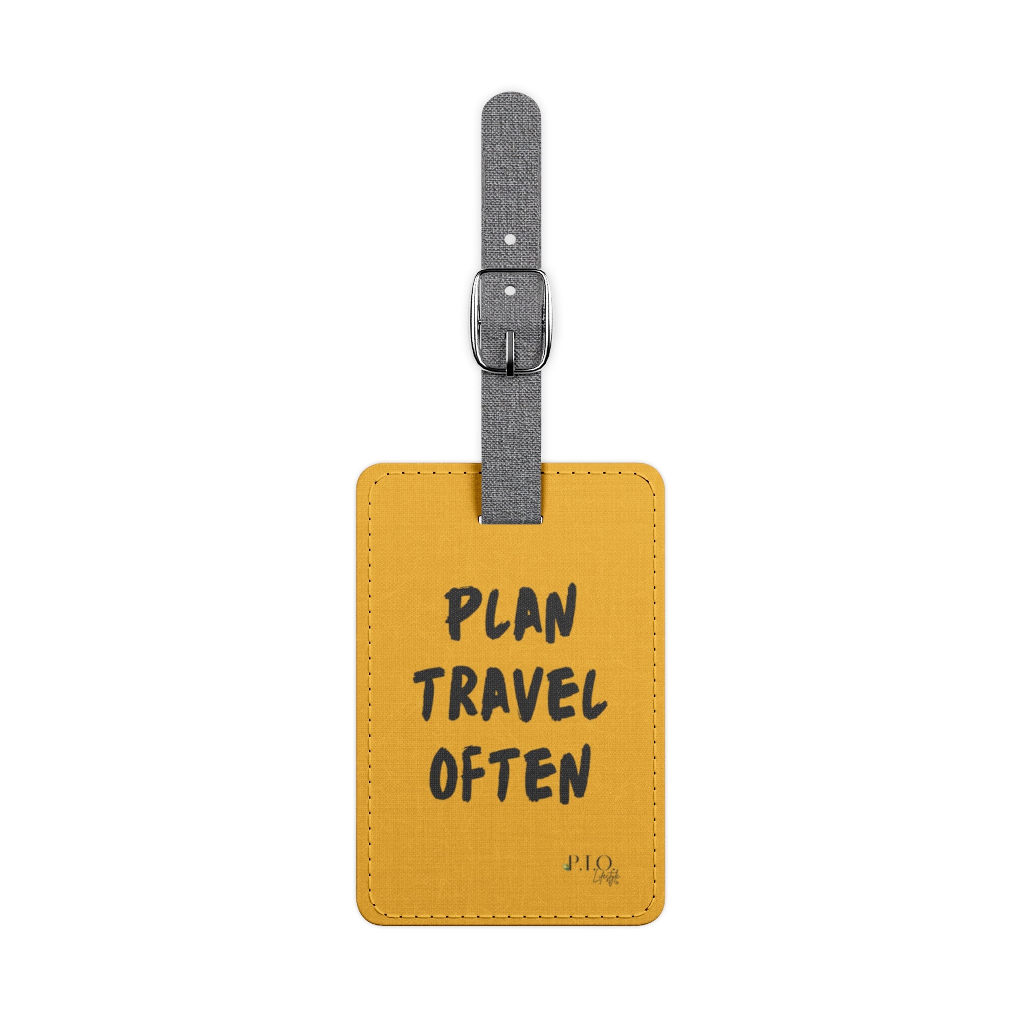 Plan Travel Often Luggage Tag (Yellow)