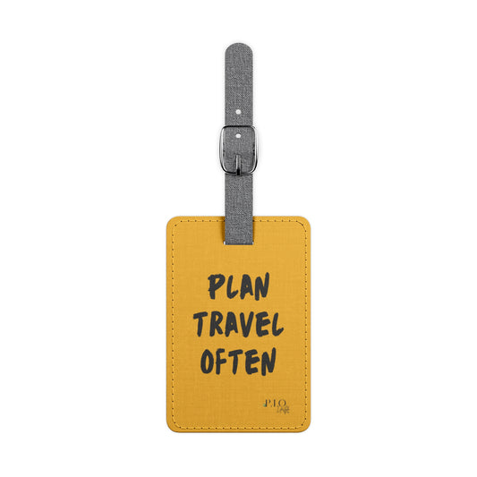 Plan Travel Often Luggage Tag (Yellow)