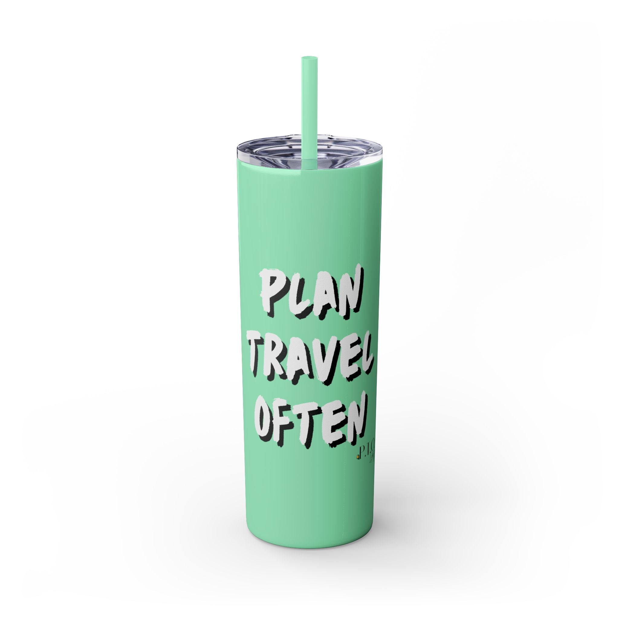 Plan Travel Often Tumbler with Straw, 20oz