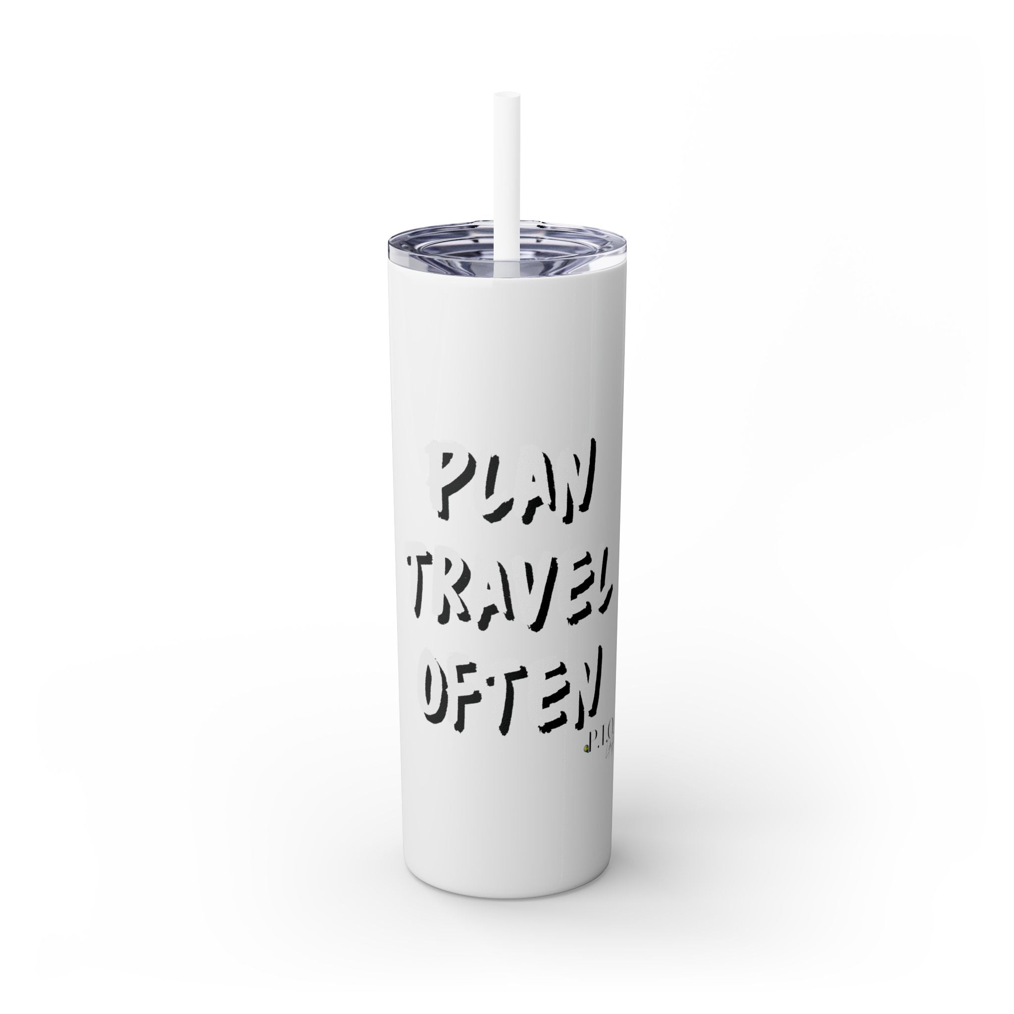 Plan Travel Often Tumbler with Straw, 20oz