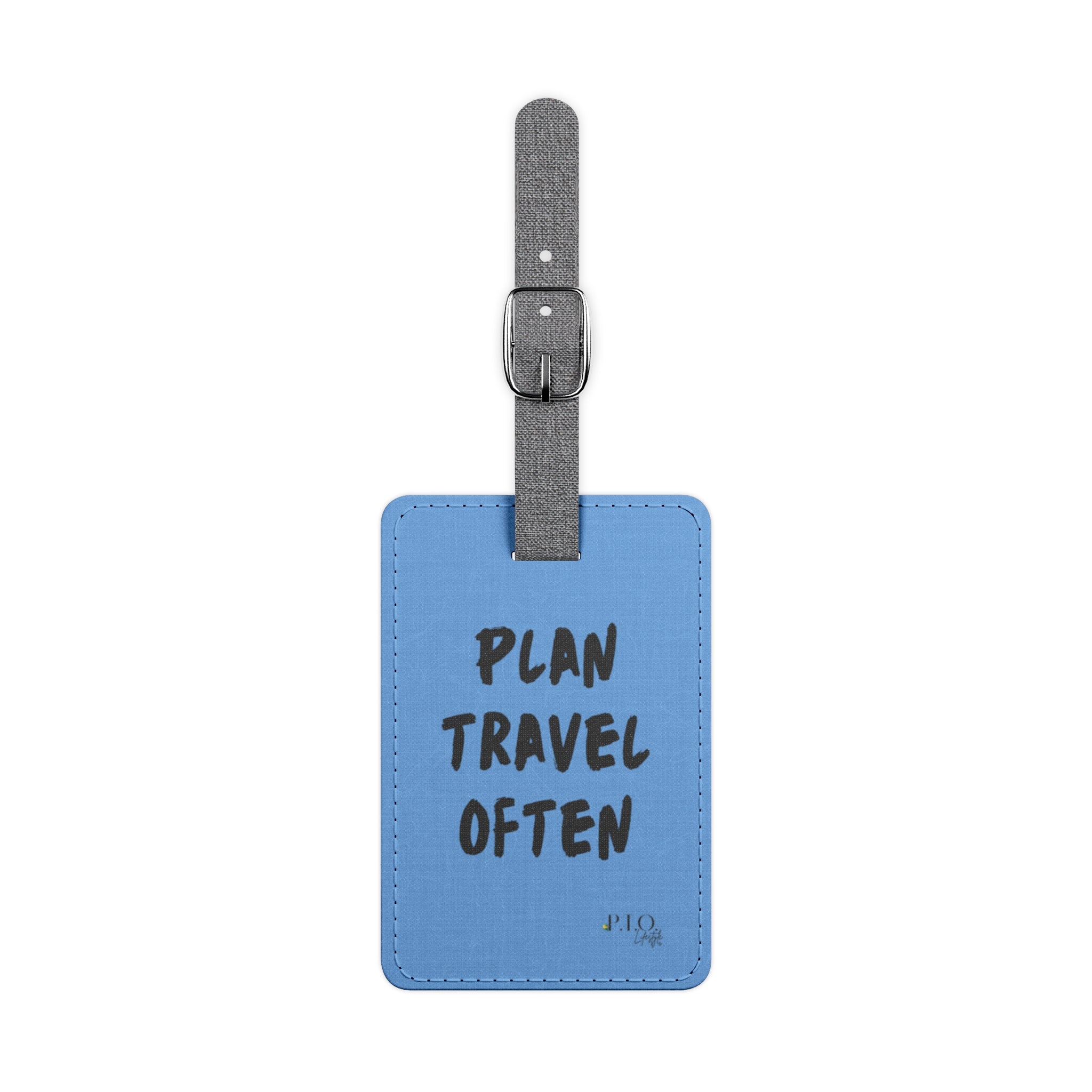 Plan Travel Often Luggage Tag (Light Blue)